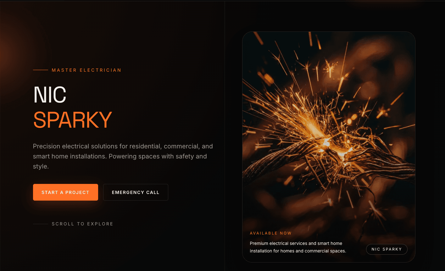 Nic Sparky — project preview
